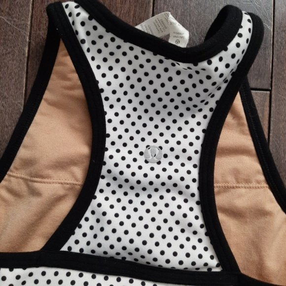 Lululemon Origami Deep V Tank Polka Dot Size 6 - Picture 4 of 5